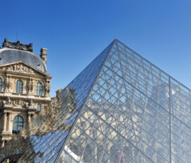 france louvre history museum in paris at day and clear sky